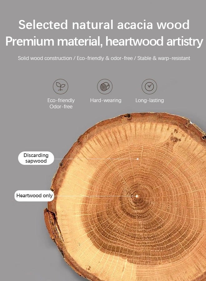 Sunnaltree Key Tray, Wood Key Holder Organizer Rack, Oval Entryway Tray with Hooks for Keys Watches Jewelry, Jewelry Organizer Necklace Stand Holder, Decorative Vanity Tray Organizer for Bedroom - Image 3