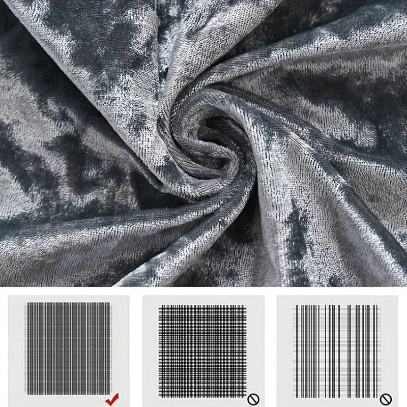 فايند Elastic Velvet Chair Cover Kitchen Chair cover Washable Chair protector (1-pcs) anthracite
