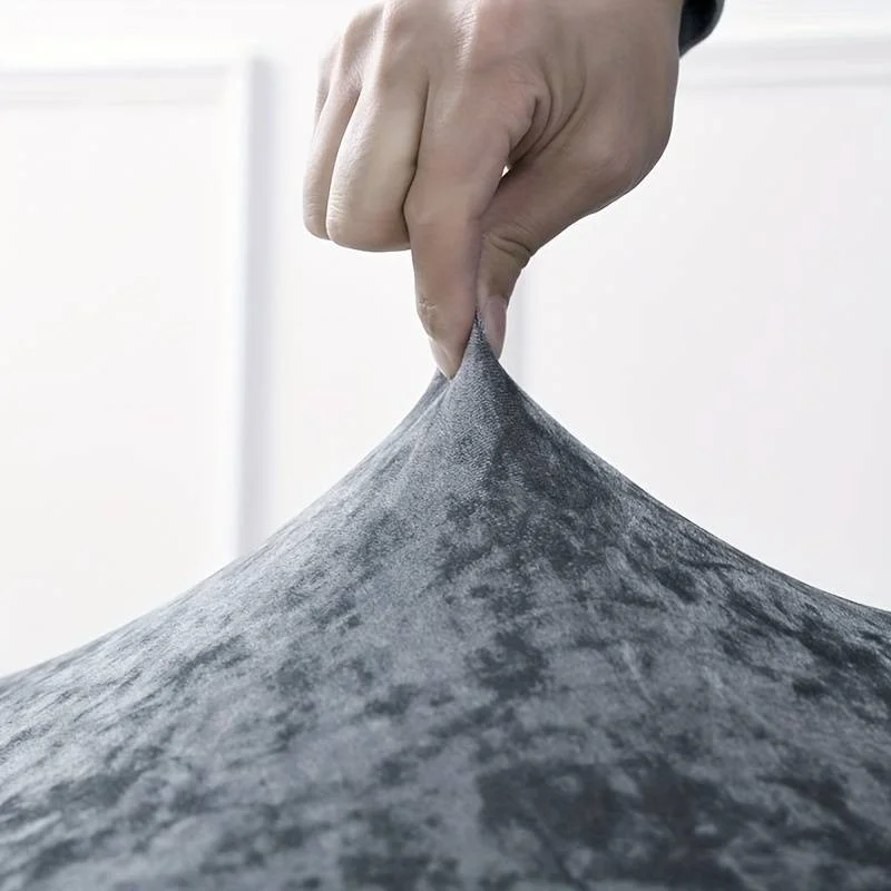 فايند Elastic Velvet Chair Cover Kitchen Chair cover Washable Chair protector (1-pcs) anthracite