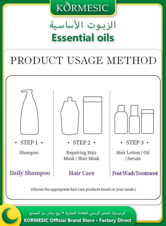 Kormesic كيراتين بوتوكس كورميسيك، زيت بوتوكس كيراتين لتعزيز الشعر، زيت شعر فاخر 100 مل مع مضخة لتغذية وإصلاح خفيف الوزن وغير دهني - Image 4