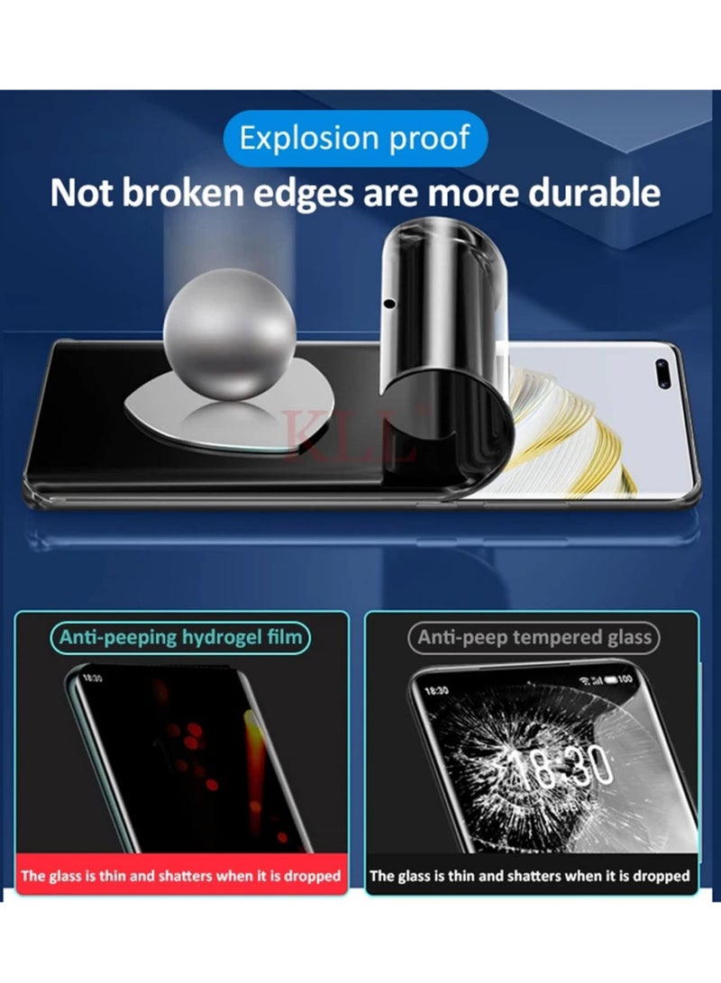 1 Plus 2 Pack Compatible With Oneplus 12 5G Privacy Screen Protector And Case Clear Transparent Cover Hd Full Screen Soft Film Anti Shatter Clear - Image 2