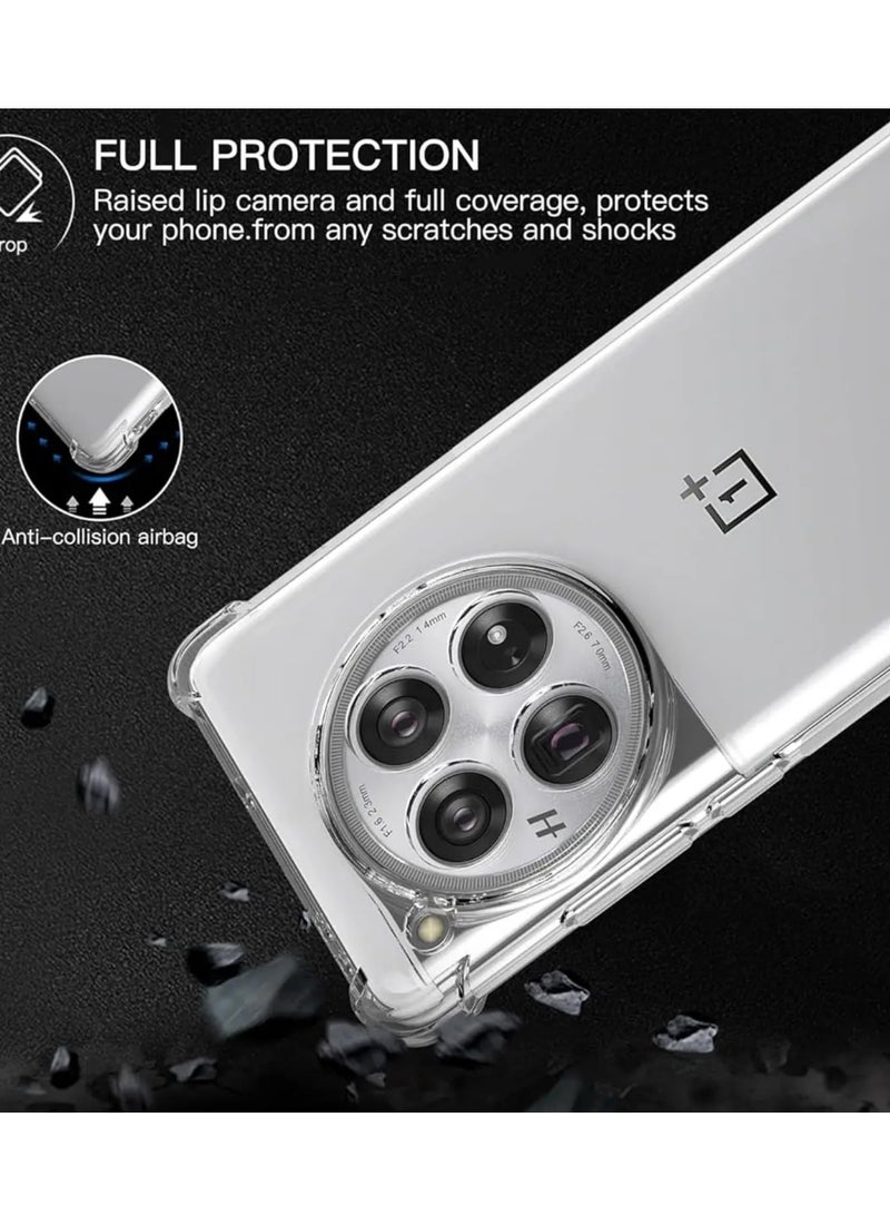 1 Plus 2 Pack Compatible With Oneplus 12 5G Privacy Screen Protector And Case Clear Transparent Cover Hd Full Screen Soft Film Anti Shatter Clear - Image 5