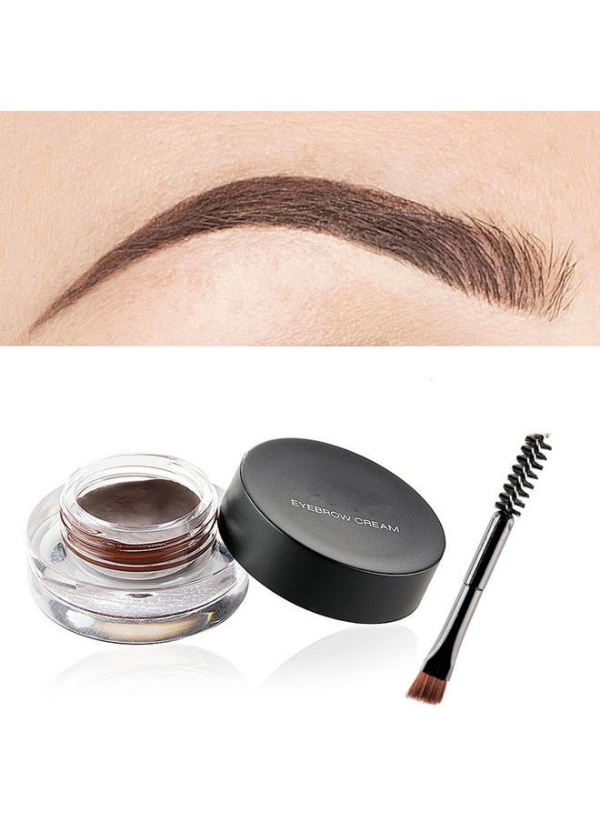 Melemando 12 Color Eyebrow Cream Long Lasting Eyeliner Waterproof Colorful Eyebrows Pomade Gel Smooth Eye Brow Makeup Cosmetics With Eyebrow Brush ( 02 Dark Brown ）  - Image 2