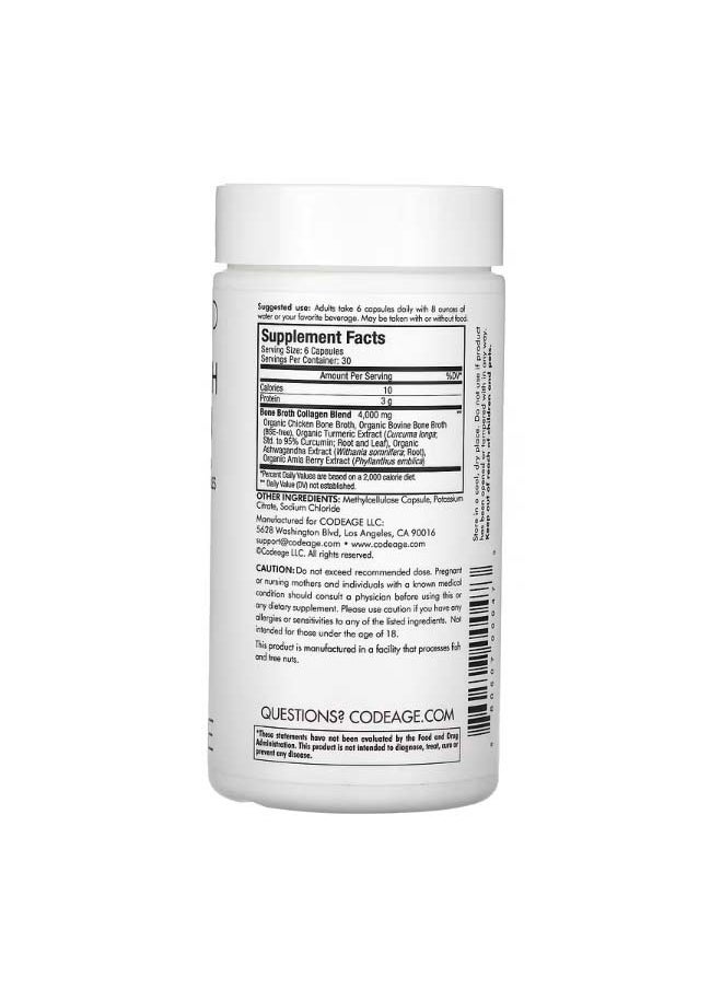 Codeage - Bone Broth Collagen 180 Capsules - Image 1