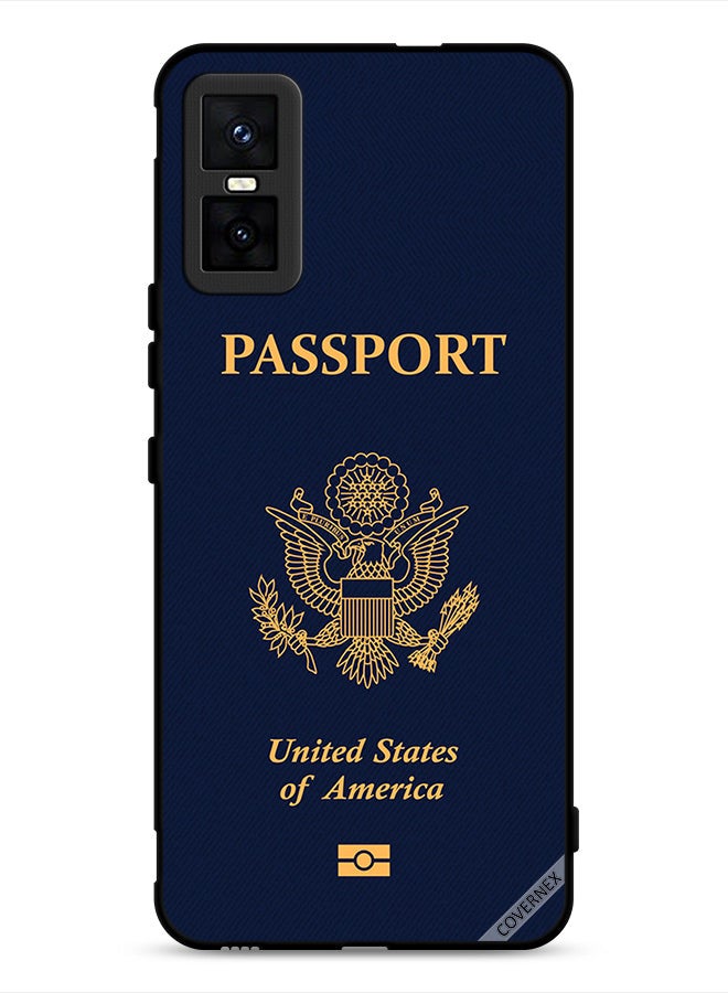 Covernex غطاء واقي لهاتف Infinix GT 30 Pro بنمط جواز السفر الأمريكي - Image 1
