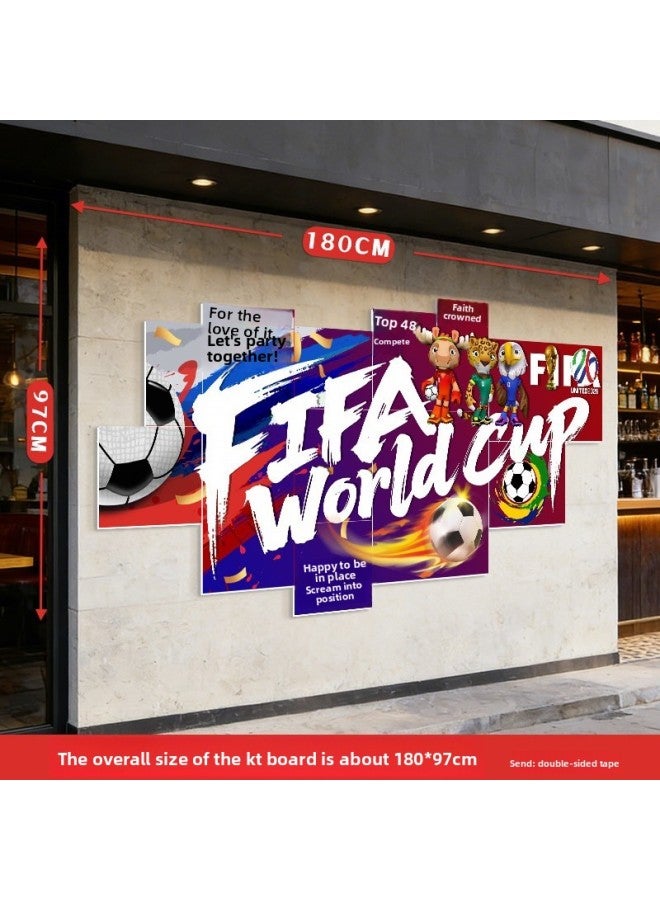 ديكورات مستوحاة من كأس العالم 2026 - المواصفات: (حجم كبير) - ملصق جداري لكأس العالم 07180x97 سم - Image 1