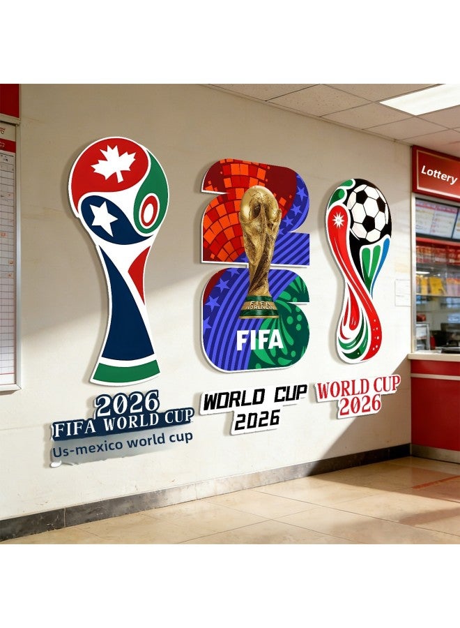 ديكورات مستوحاة من كأس العالم 2026 - المواصفات: (حجم كبير) - ملصق جداري لكأس العالم 07180x97 سم - Image 2