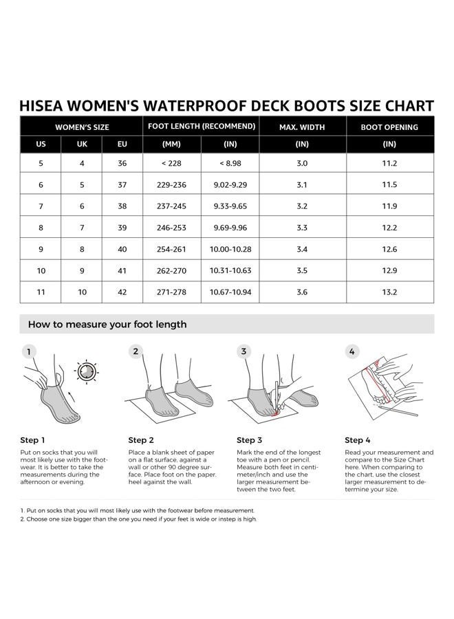 Hisea Women's Ankle Rain Boots, Rubber Fishing Deck Boots, Garden Boots for Women Waterproof, Blue Camo Size 8 - Image 5