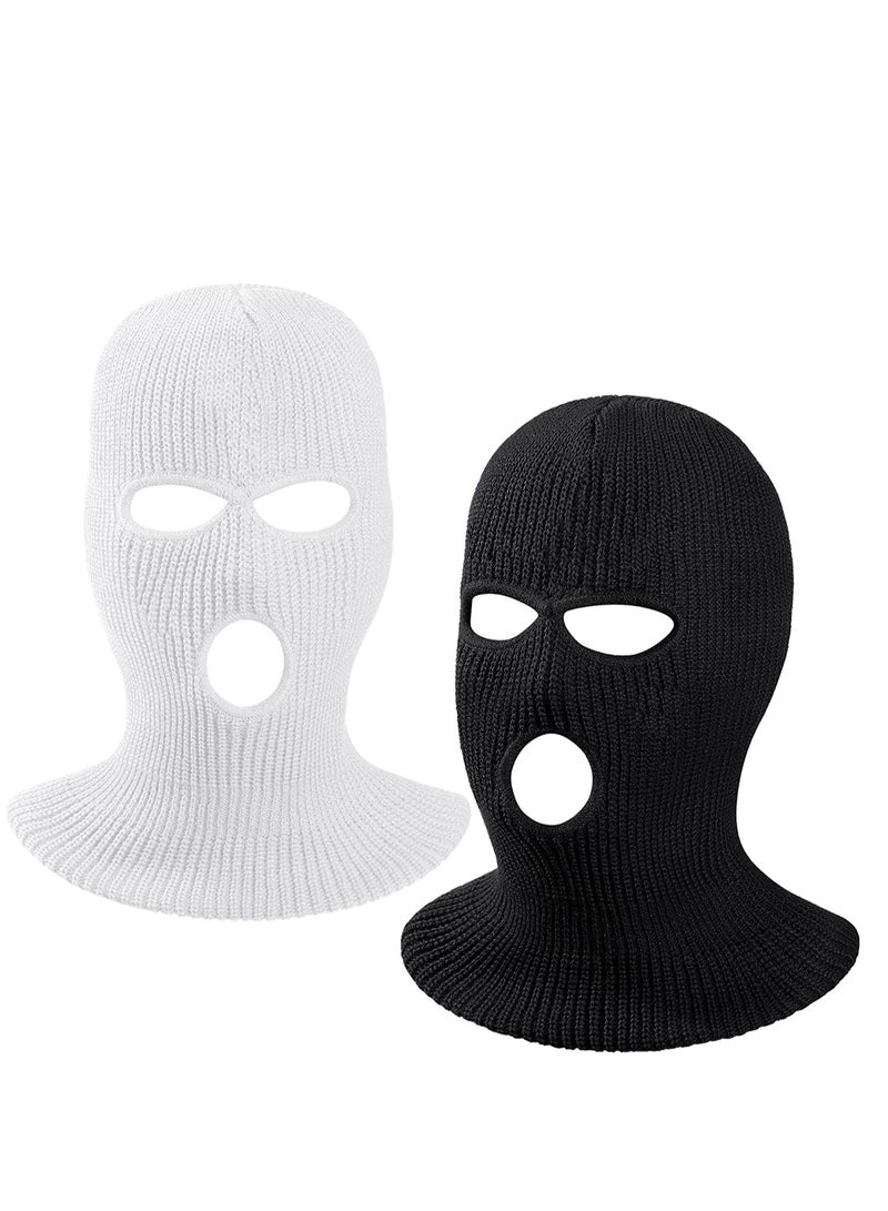 Full Face Cover Winter Balaclava, 3 Hole Knitted Mask for Outdoor Sports, Skiing, Cycling, and Snowboarding, for Men and Women - Image 1