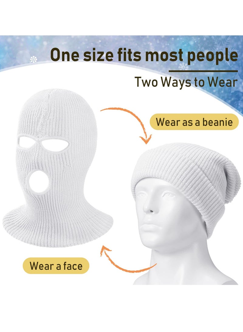 Full Face Cover Winter Balaclava, 3 Hole Knitted Mask for Outdoor Sports, Skiing, Cycling, and Snowboarding, for Men and Women - Image 4