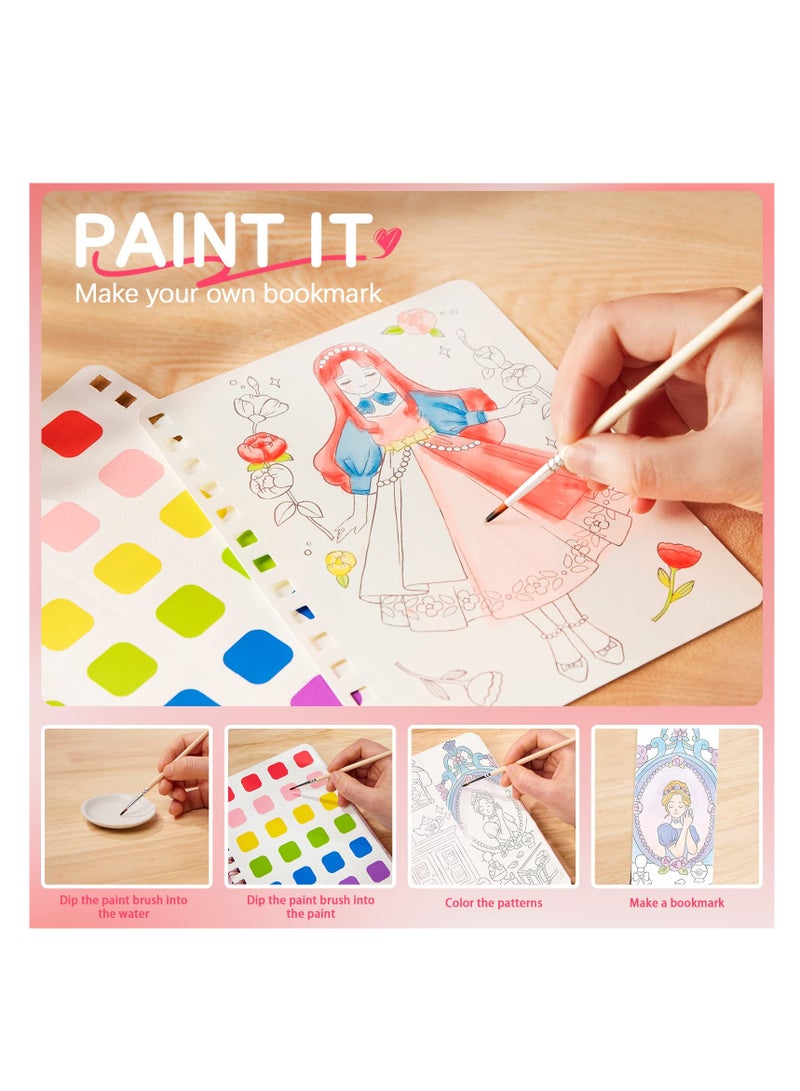 KASTWAVE Fashion Design Drawing Book for Girls, Fashion Design Sketchbook with Watercolor Painting with Watercolor Painting, Stickers, Poking, Puzzle Puncture Painting for Kids, DIY Craft Kit for 2 3 4 5 6 - Image 4
