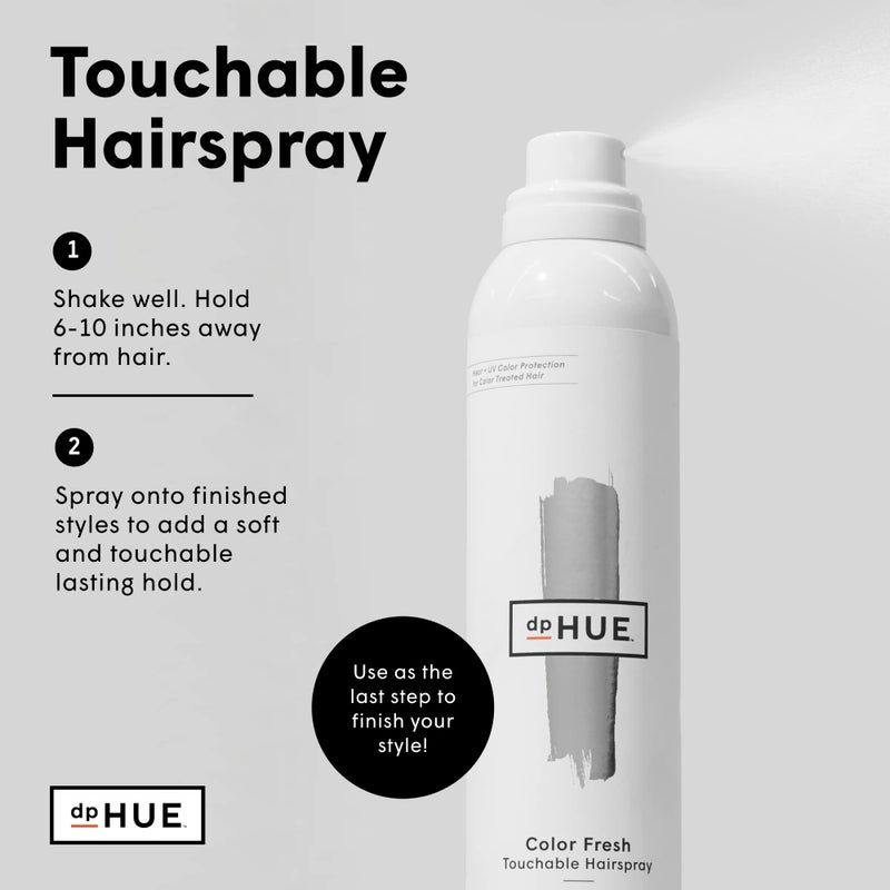 dpHUE Color Fresh Touchable Hairspray - 8 oz - Provides Heat & Humidity Protection - Soft, Non-Sticky Hold - Color Safe - For All Hair Types - Image 3