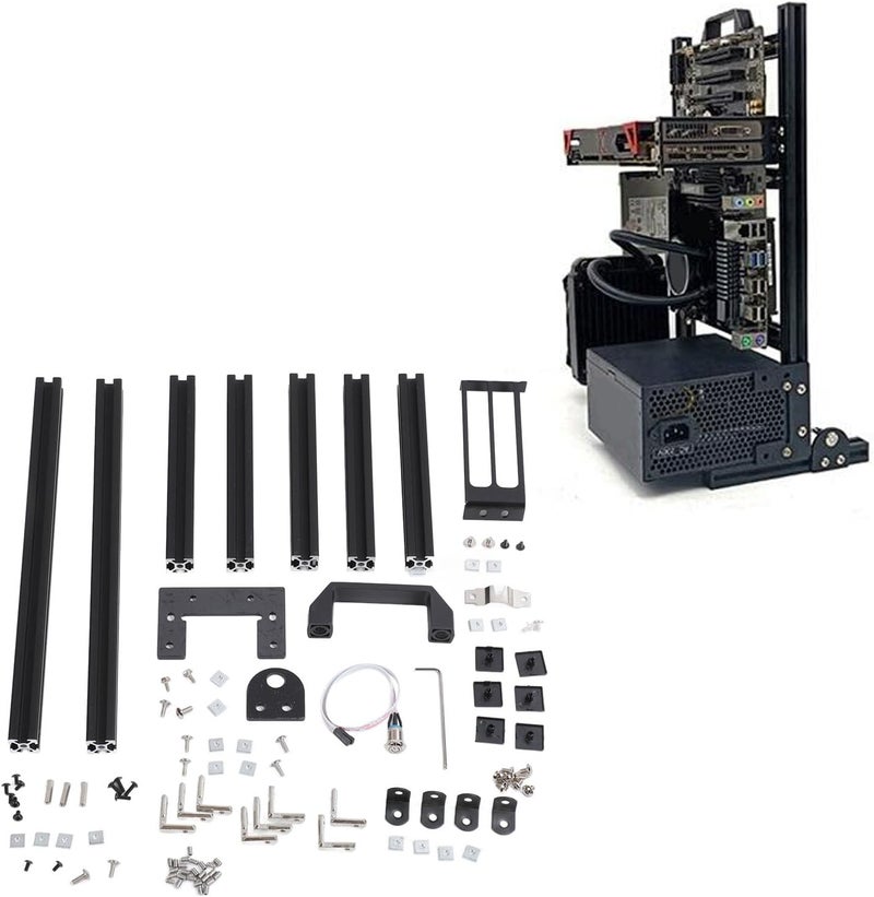DIY Computer Motherboard Case Rack Heat Dissipation Vertical Open Aluminum Frame Chassis Rack DIY Open Chassis Frame - Image 2
