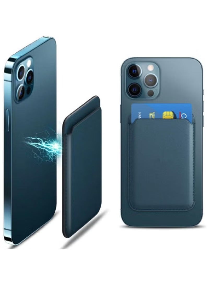 تايجر [2 Pack] Magnetic Card Holder Wallet Compatible with MagSafe for iPhone – Strong Snap-On Magnetic Leather Wallet with RFID-Blocking, Slim Minimalist Design for iPhone 14, 13, 12 Series, Secure Grip Card Organizer for Back of Phone, Durable & Stylish - Image 4