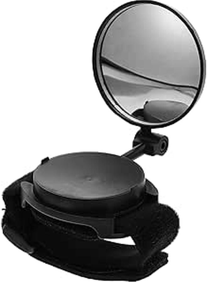 Bike Wristband Rearview Mirror Wide Angle Reflective Safety Cycling Accessories Black - Image 1