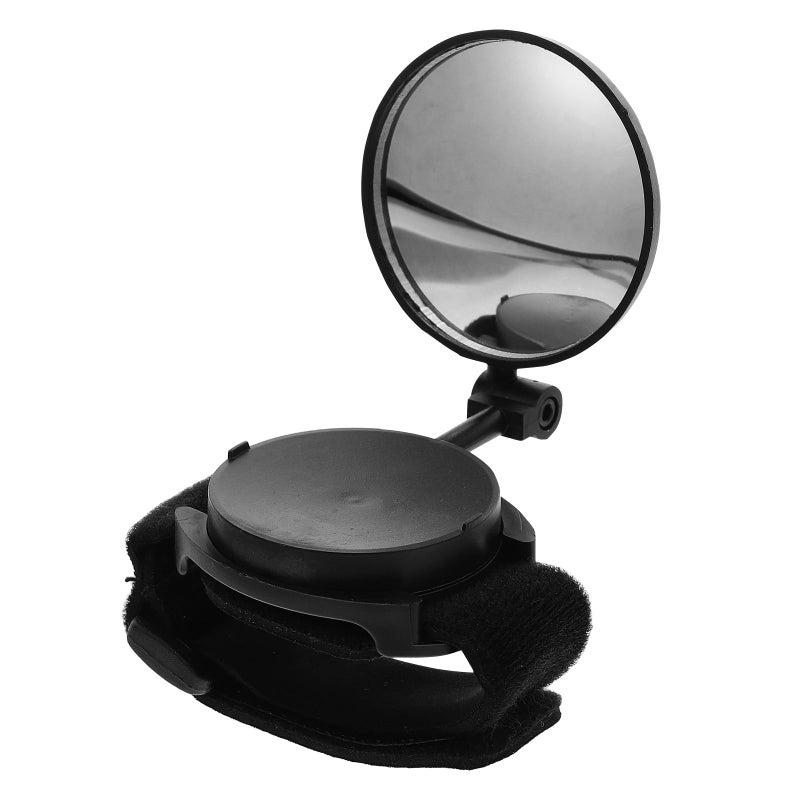 Bike Wristband Rearview Mirror Wide Angle Reflective Safety Cycling Accessories Black - Image 2