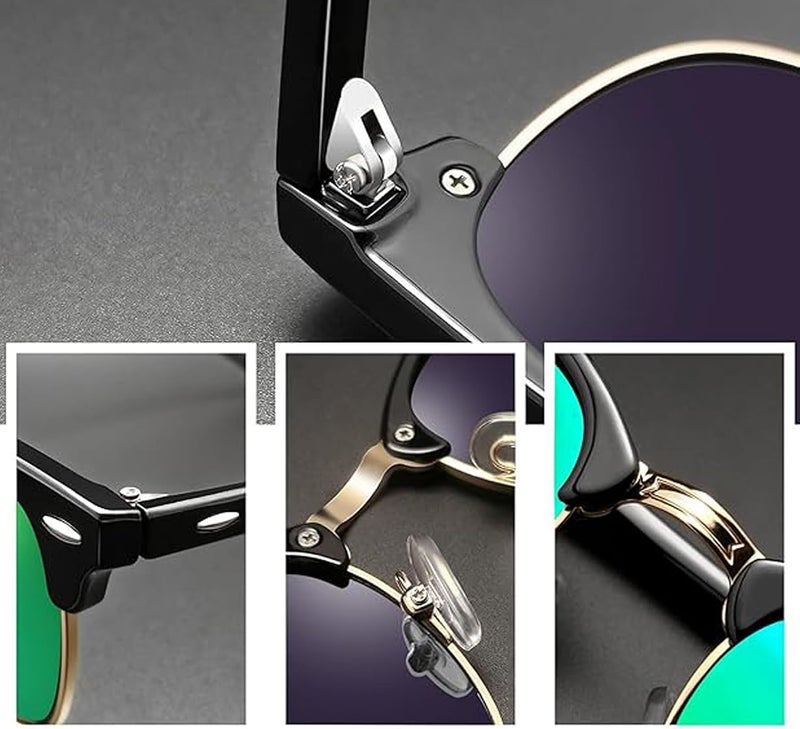Joopin Rectangular Sunglasses for Men Women Polarized UV Protection, Vintage Classic Square Half Frame Sun Glasses - Image 5