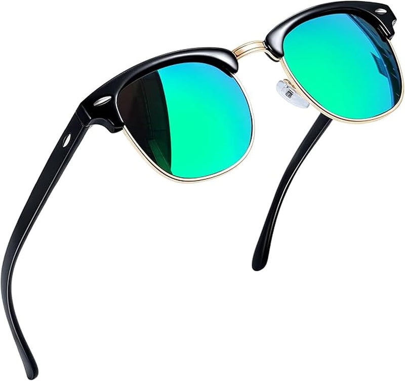 Joopin Rectangular Sunglasses for Men Women Polarized UV Protection, Vintage Classic Square Half Frame Sun Glasses - Image 1