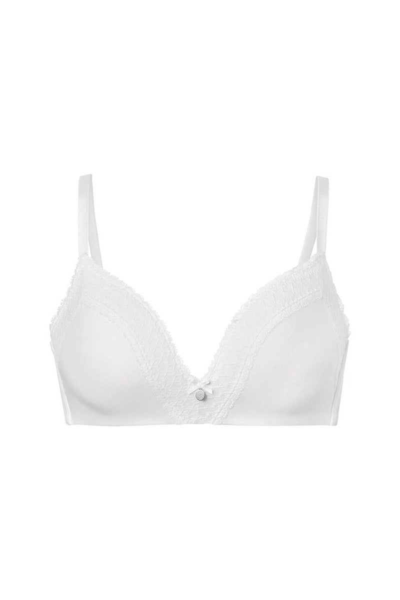 Tchibo Women Soft Padded Lace Bra, White - Image 2