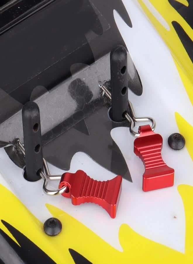 دبابيس تثبيت هيكل السيارة RC بمقياس 1/10 مع ألسنة سحب لسيارات Traxxas TRX4 و Axial SCX10 و Redcat RC، بديل لأعمدة تثبيت الهيكل، عبوة من 4 قطع (أحمر) - Image 5