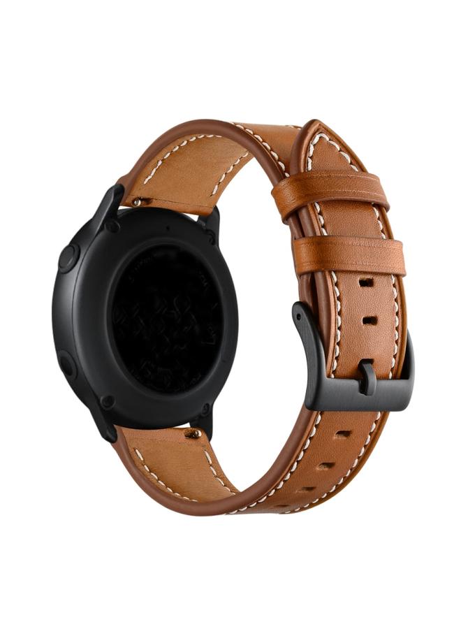 إيروريكس سوار بديل لساعة هواوي GT3 برو 43 مم / 46 مم 20 مم، سوار ساعة من الجلد بطبقة أولى بخيوط خياطة - Image 1