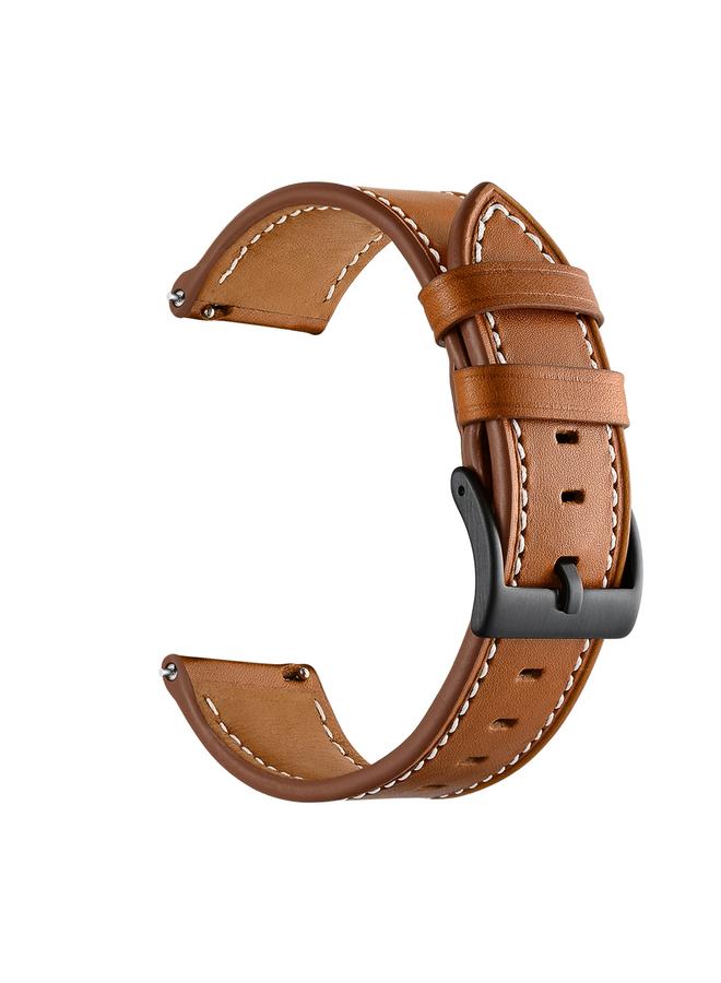 إيروريكس سوار بديل لساعة هواوي GT3 برو 43 مم / 46 مم 20 مم، سوار ساعة من الجلد بطبقة أولى بخيوط خياطة - Image 2