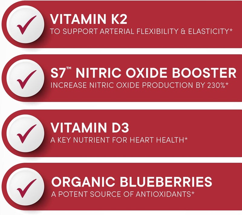 Purity Products Artery Pill Core from MK7 Vitamin K2 PlantBased S7 Nitric Oxide Booster Vitamin D3 Organic Blueberries  Promotes Arterial Health  Cardiovascular Function  30 Count - Image 4