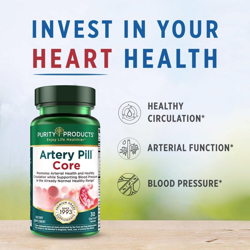 Purity Products Artery Pill Core from MK7 Vitamin K2 PlantBased S7 Nitric Oxide Booster Vitamin D3 Organic Blueberries  Promotes Arterial Health  Cardiovascular Function  30 Count - Image 5