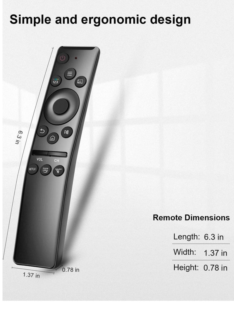 Universal Remote-Control for Samsung Smart-TV, Remote-Replacement of HDTV 4K UHD Curved QLED and More TVs, with Netflix Prime-Video Buttons - Image 3