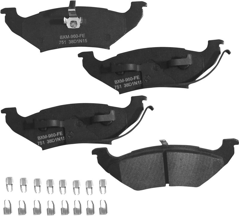 Bendix Premium SBM751 Semi-Metallic Rear Brake Pads for Chrysler Town & Country 2000-1997, Dodge Caravan 2000, Grand Caravan 2000-1997, Plymouth Grand Voyager 1997, Voyager 2000-1998 - Image 1