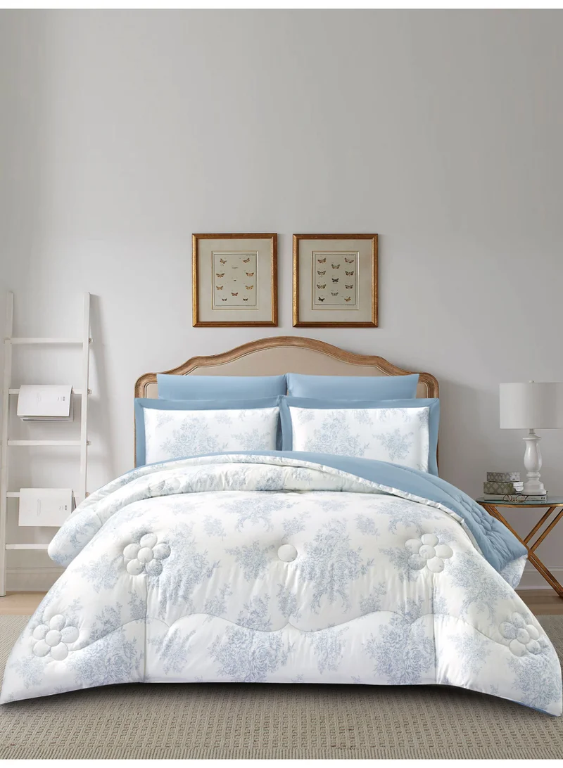 دوناتيلا طقم مفرش ناتشورال كولكشن مشجر 6 قطع مقاس مزدوج 200×200 قطن طبيعي 230 غرزة