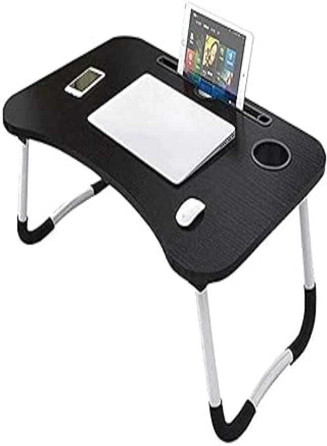 Adjustable anti slip legs laptop table with ipad holder