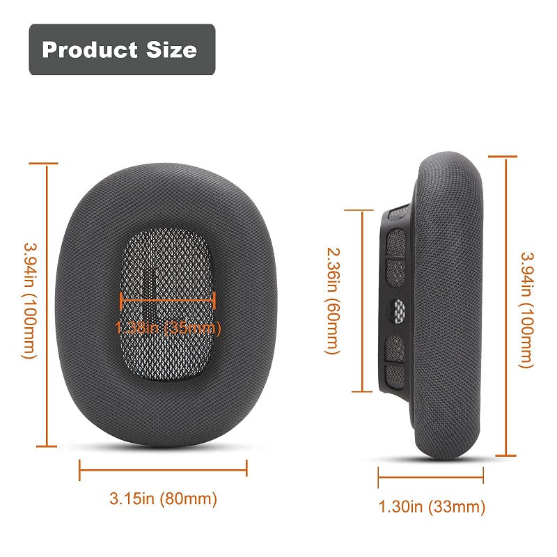 Earrock Ear Cushions for AirPods Max Headphones Earpads Replacement Ear Pad Covers Earmuffs with Protein Leather, Memory Foam and Magnet Black - Image 5