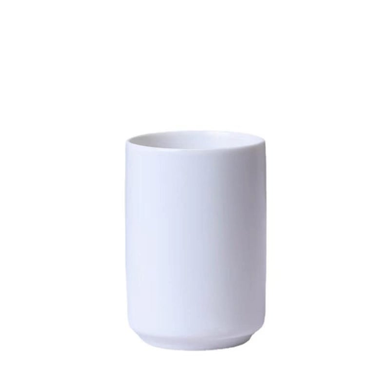 RabyLeo Japanese simple black and white style handleless ceramic mug tea cup toothbrush holder coffee cups White