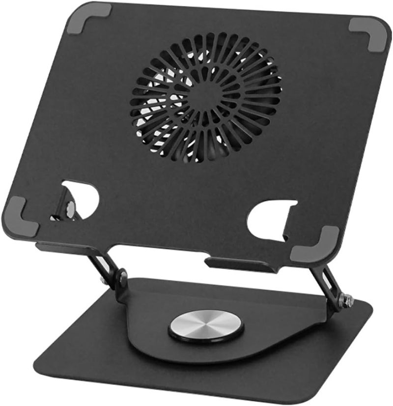 Tujibeay 360掳 Rotatable Folding Laptop Cooling Stand with RGB Fan - Image 1