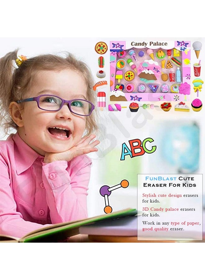 فنبلاست ممحاة فن بلاست كاندي بالاس للأطفال - مجموعة ممحاة أقلام رصاص لطيفة وملونة للأطفال، مجموعة أدوات مدرسية للأطفال، ممحاة أنيقة، هدايا عيد ميلاد للأطفال (عبوة من 23 قطعة) - Image 3