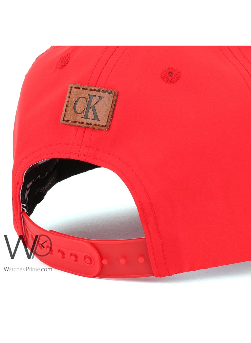 Calvin Klein Jeans Calvin Klein CK Baseball Cap Red Color Cotton Hat For Men - Image 3