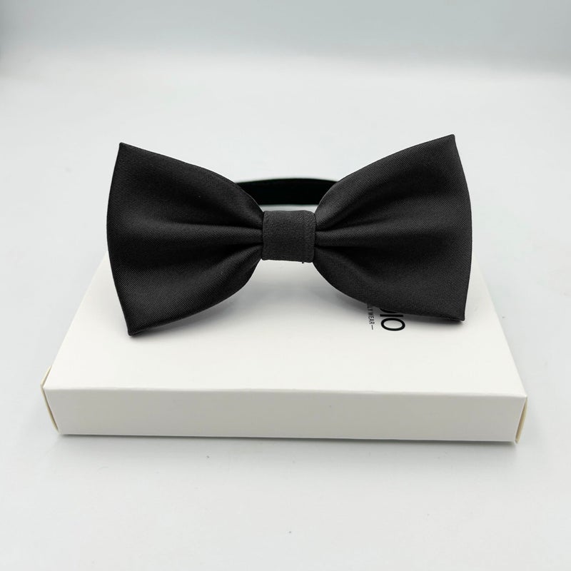 BEWDIO Baby Black Bow Ties for Boys Pre Tied Toddler Bow Tie Adjustable Kids Baby Bowties for Wedding Party (58-04) - Image 3