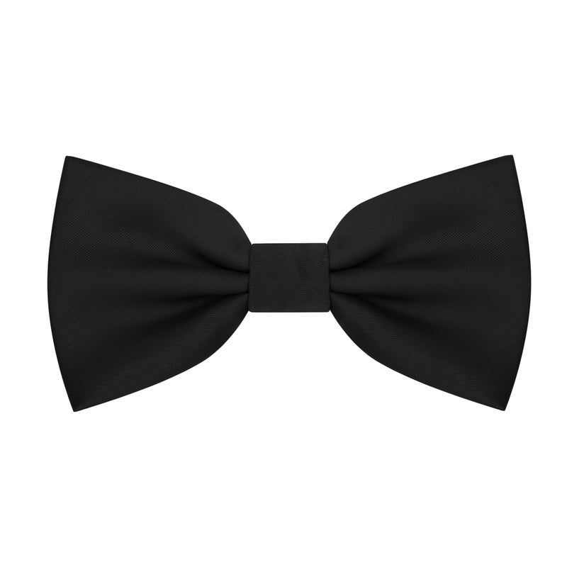 BEWDIO Baby Black Bow Ties for Boys Pre Tied Toddler Bow Tie Adjustable Kids Baby Bowties for Wedding Party (58-04) - Image 1