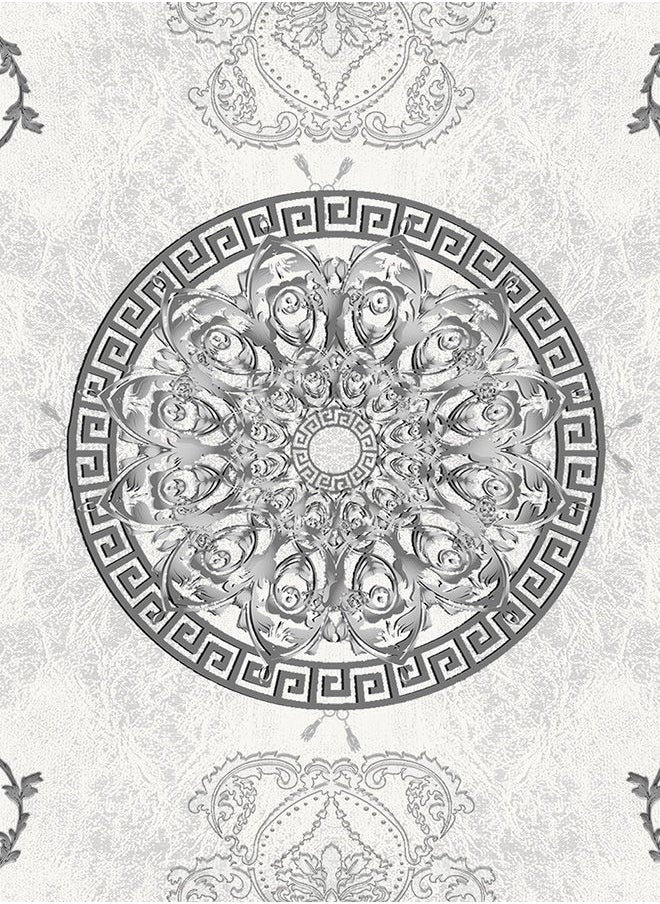 Classic Design Turkish Rectangular Decorative Carpet - Grey