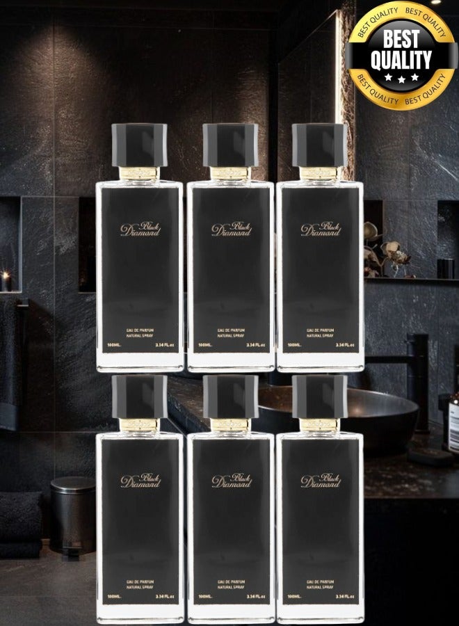 Banafa 6 Pieces Black Diamond Perfume Spray - Image 1
