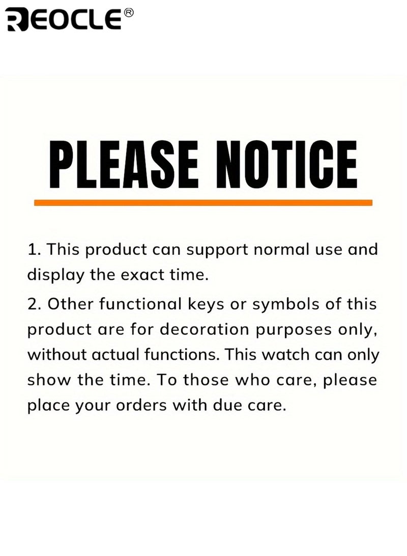 ريوكل نسائي نمط بسيط الكوارتز ووتش والمجوهرات مجموعة مع جولة سبائك الزنك حالة جلد صناعي الفرقة مؤقت وظيفة زر البطارية متضمنة مناسبة لعيد الحب عيد الفصح عيد الهالوين عيد ميلاد ارتداء اليومي للحفلات مناسبات خاصة أنيقة عملية للنساء للسيدات للكبار هدايا عيد الميلاد - Image 3