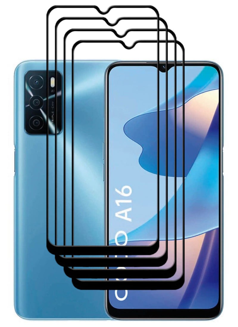 ACLIX 4 Pieces Antistatic ESD Dustproof Premium Quality High Definition Tempered Glass Screen Protector Designed For Oppo A16 - Image 1