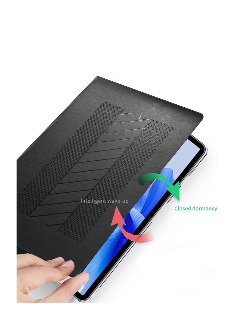 BYTER Honor Pad V9 11.5 Inch 2024 / Huawei MatePad 11.5 S 2024 / Huawei MatePad Air 11.5 Inch 2023 / Huawei MatePad 11.5 Inch 2023 - Classic PU Leather Trifold Stand Flip Case Cover (TCFPSR) - Black - Image 4
