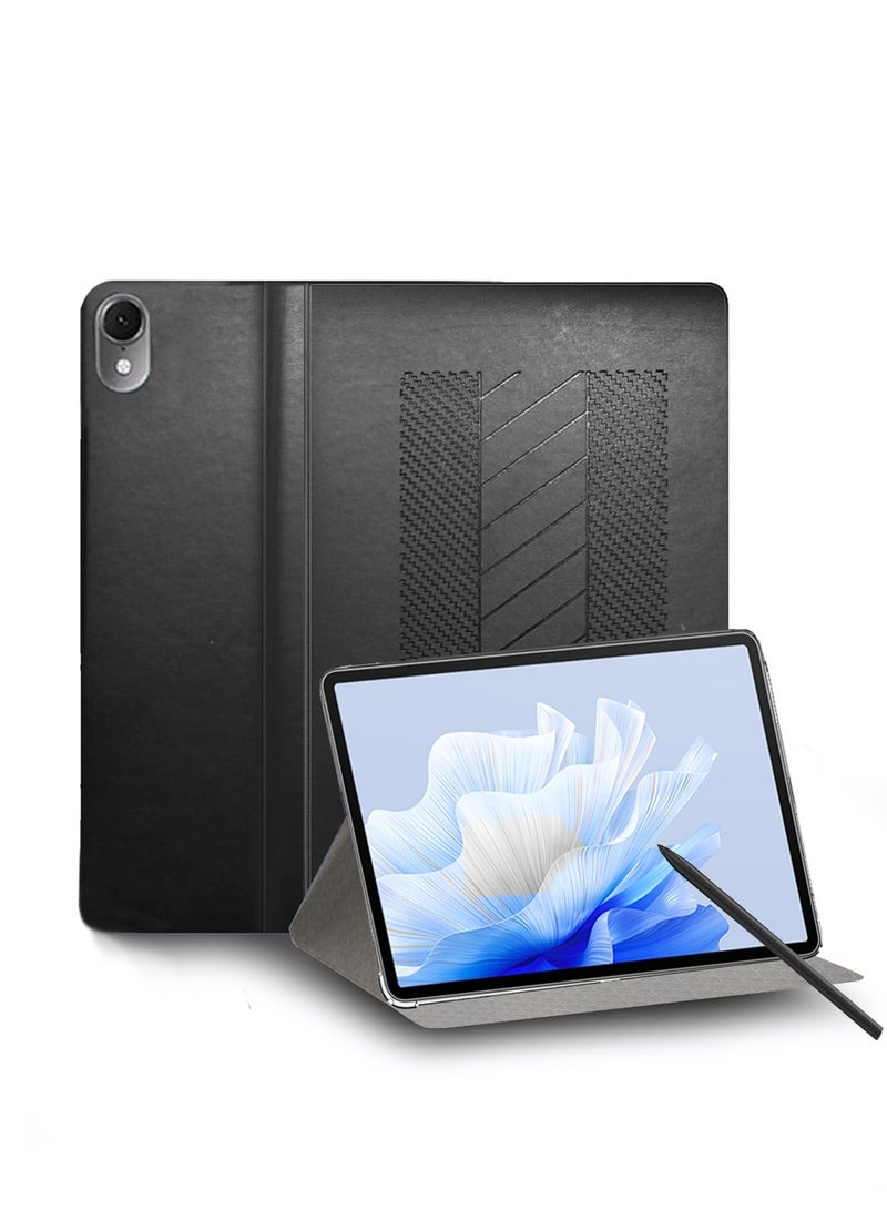 BYTER Honor Pad V9 11.5 Inch 2024 / Huawei MatePad 11.5 S 2024 / Huawei MatePad Air 11.5 Inch 2023 / Huawei MatePad 11.5 Inch 2023 - Classic PU Leather Trifold Stand Flip Case Cover (TCFPSR) - Black - Image 1