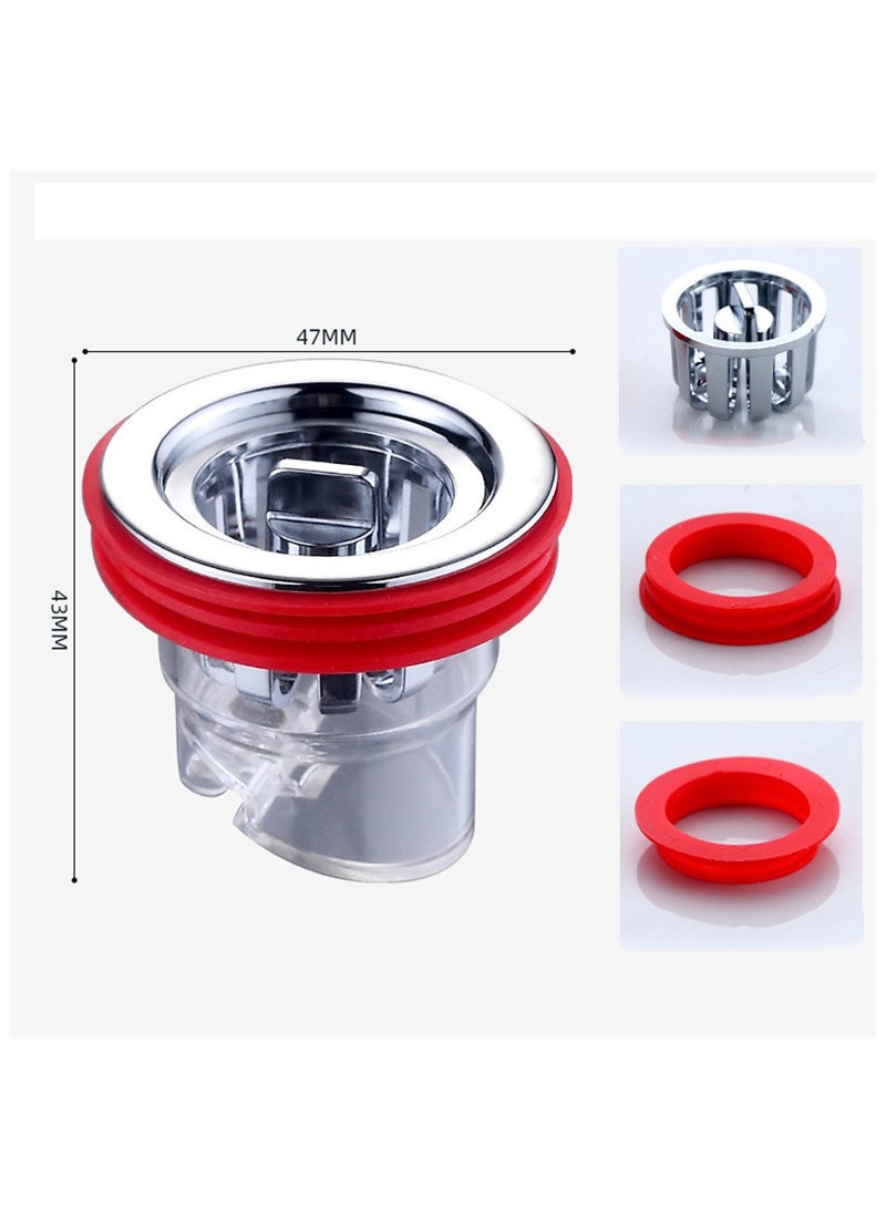 KASTWAVE Shower Bathroom Kitchen Floor Drain Anti-backflow one-Way Drain Valve Under The Water Pipe core Magnetic Drain Plug Oversized (1.3-1.7 inch Hole) - Image 2