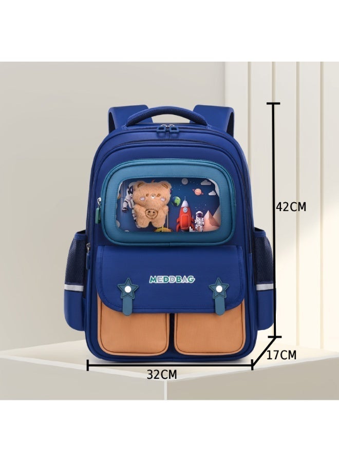 Kids School Backpack Grades 3-6 Simple Cartoon Design - Large Capacity, Lightweight, Ergonomic & Waterproof - Back to School Gift - Image 2