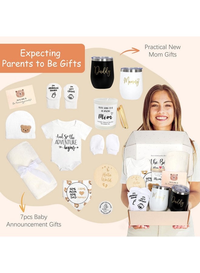 Suhctuptx New Mom Gifts for Women, Luxury Pregnancy Gifts for New Parents Gender Reveal Gifts Baby Gift Sets with Mom and Dad Tumbler Baby Essentials for First Time Moms, Expecting Parents to Be, Baby Shower… - Image 2