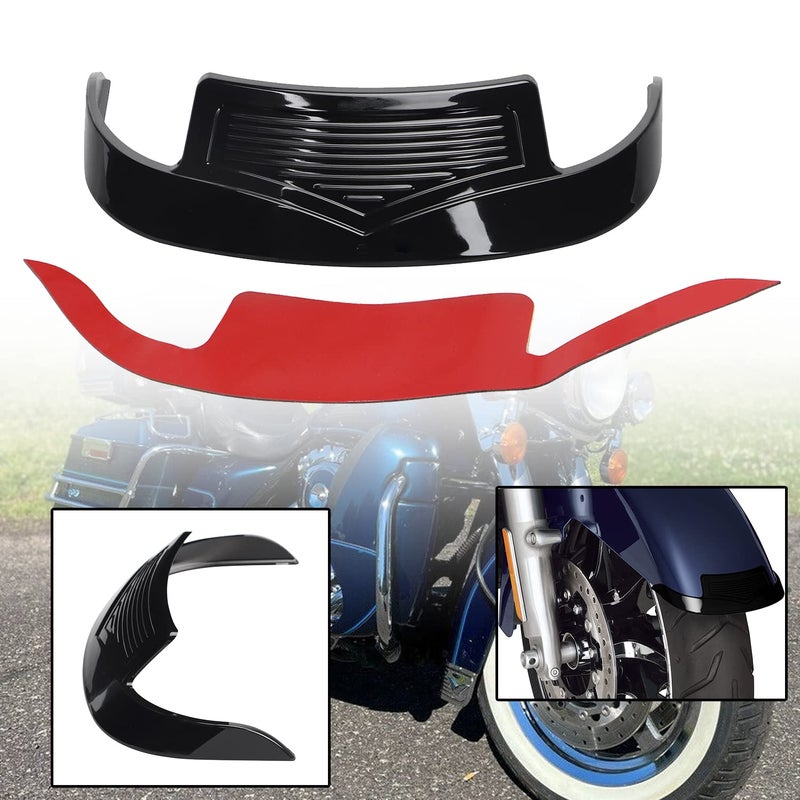 Generic XMMT Black Front Fender Accent Leading Edge Tip Trim For Harley Road King Road Glide Electra Glide Tour Glide  - Image 2