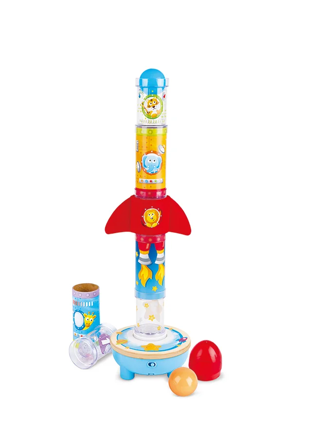 هيب Hape Rocket Ball Air Stacker | Toy Air-Powered Ball Launcher Playset for Toddlers with Fan | 24 Months and Up